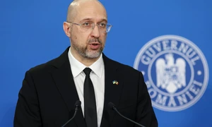 Primirea oficială a premierului Ucrainei, Denis Smihal, de către prim-ministrul României și declarațiile de presă ale acestora la Palatul Victoria din București. FOTO Inquam Photos / Sabin Cîrstoveanu