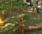 Parcul de aventură Cerna din Vaideeni - Vâlcea după a patra ediţie a festivalului naţional de sculptură cu drujba - cu mobilier sub formă de personaje din basme Foto Adevărul