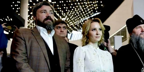 Oligarhul Konstantin Malofeev și comisarul pentru drepturile copilului Maria lvova-Belova/ FOTOX