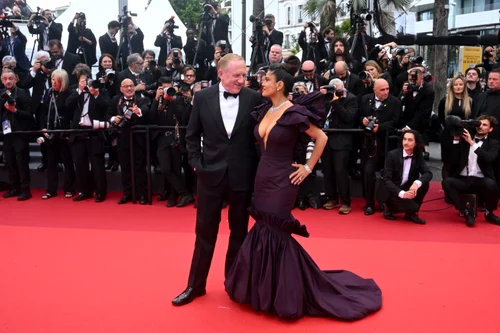 Salma Hayek cu soțul François Henri Pinault la Cannes, mai 2023, Getty
