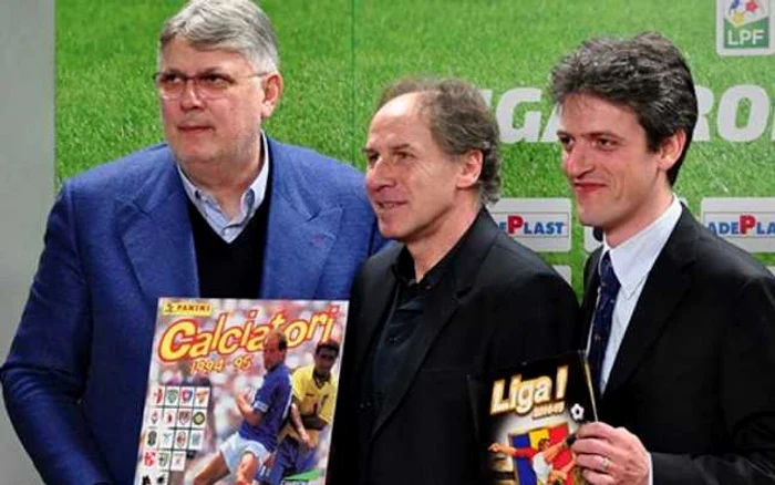 Franco Baresi (centru) a promovat albumul „Panini“ dedicat Ligii I