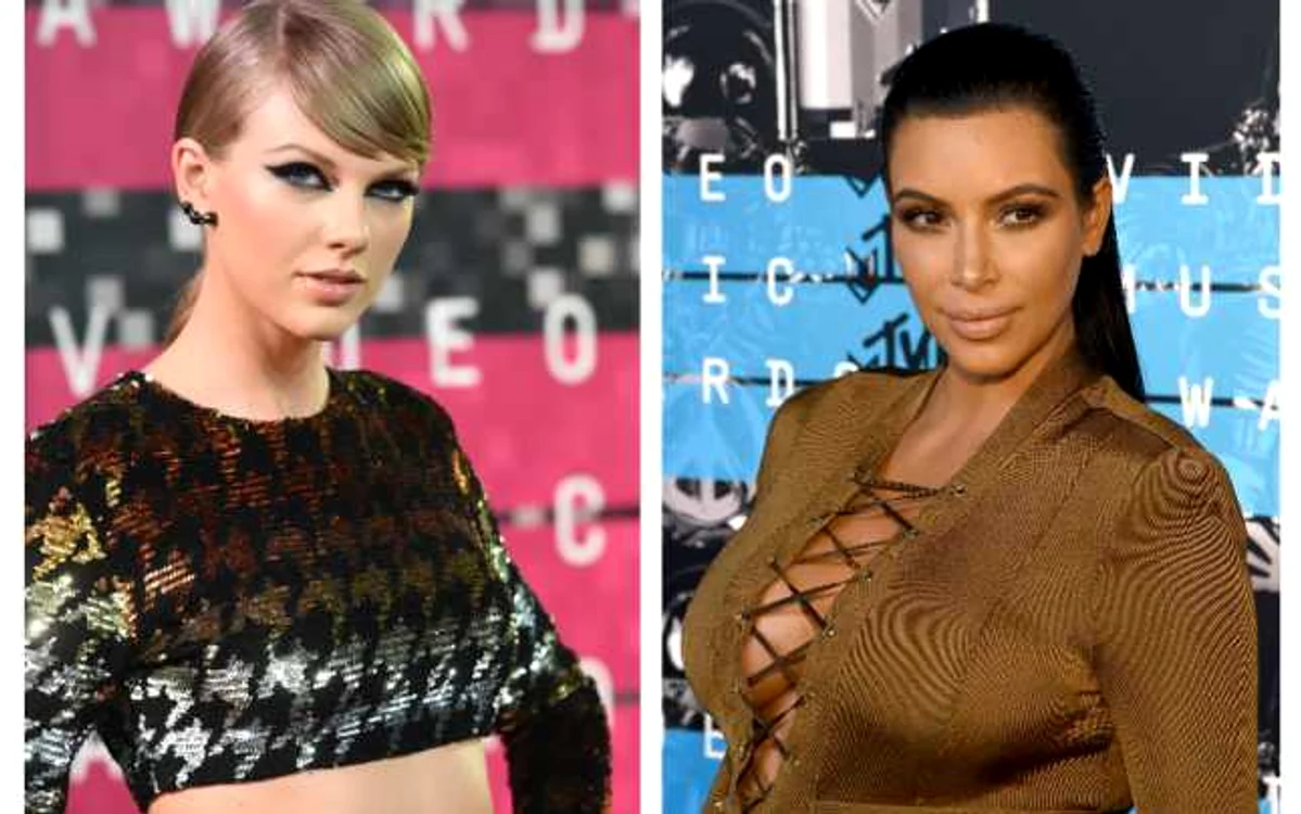 Taylor Swift (stânga) şi Kim Kardashin sunt cele mai urmărite vedete de pe Instagram FOTO Getty Images