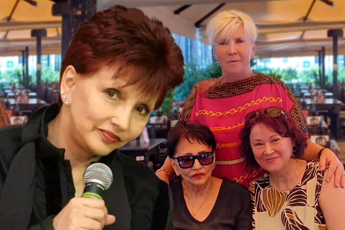 O poză cât o mie de cuvinte! Dida Drăgan și Silvia Dumitrescu, la o cafea, ca fetele, în oraș. Natalia Guberna, alături de ele
