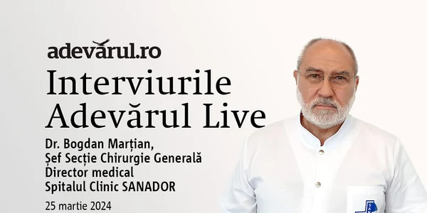  Dr. Bogdan Marțian, șeful Secției de Chirurgie Generală SANADOR