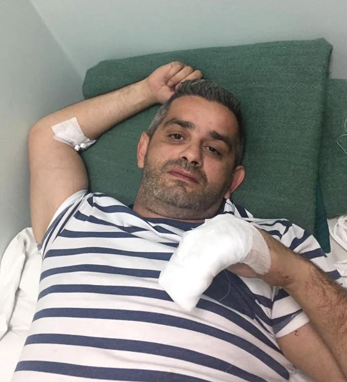 Daniel Onoriu, pe patul de spital
