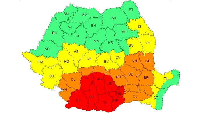 Și mai multe județe vor fi sub Cod Roșu duminică, 23 iunie 2024