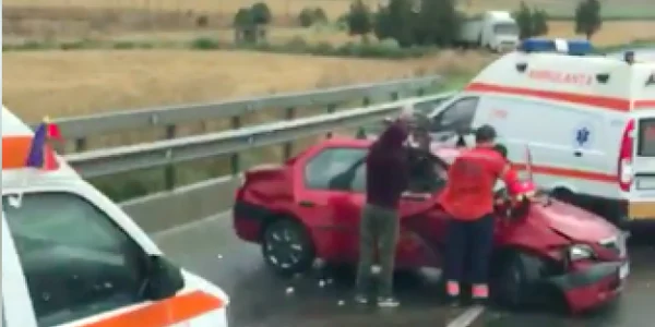 Accident la Sibioara Constanţa Sursa Info Trafic Constanţa - Cătălin Gherase