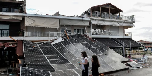 Furtuni puternice în Grecia FOTO AFP  Sakis Mitrolidis
