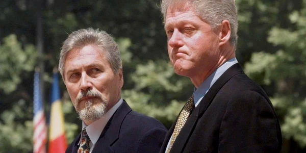 emil constantinescu si bill clinton foto afp