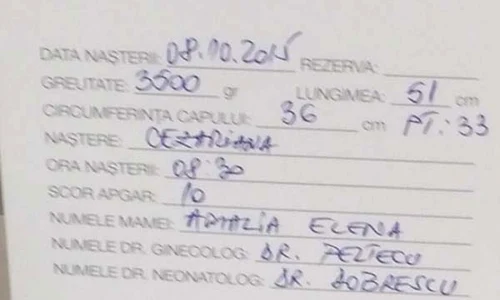 Fiul Amaliei a primit nota 10 la naştere  jpeg