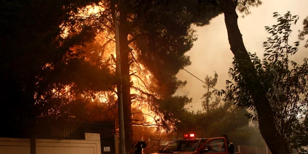 Incendiu în apropiere de Atena Grecia 27 iulie 2021 FOTO EPA-EFE