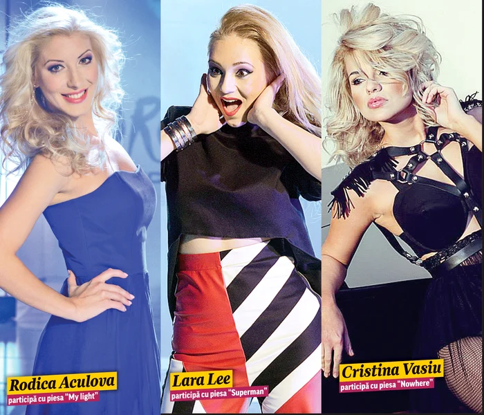 În finala naţională din 8 martie, trei soliste tinerele şi frumuşele se duelează în voci cu Luminiţa Anghel, Tudor Turcu şi alţi grei