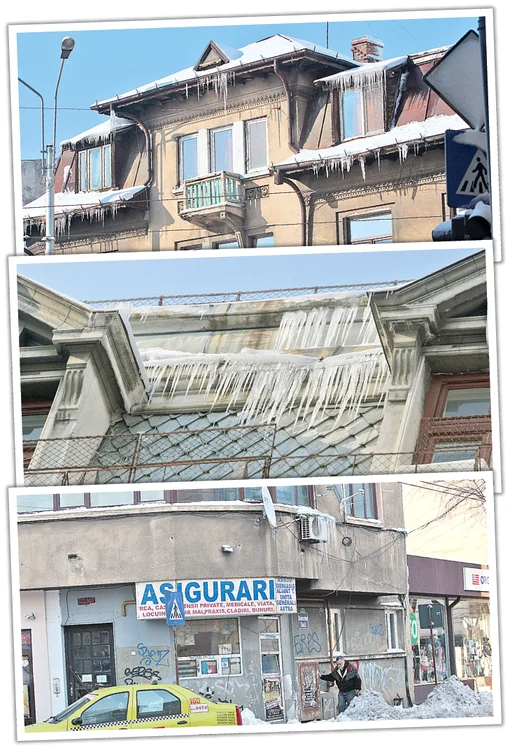 Pe stradă, ne pândesc pericole și de sus și pe jos