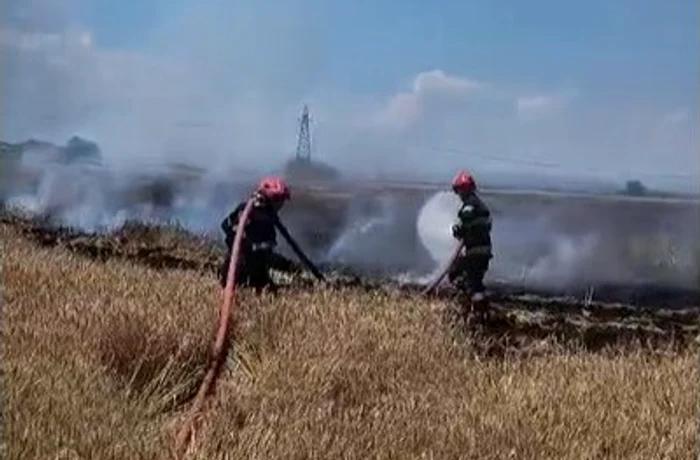 Incendiu de proporții lângă DN1, în zona Ploieștiului FOTO: Captură video