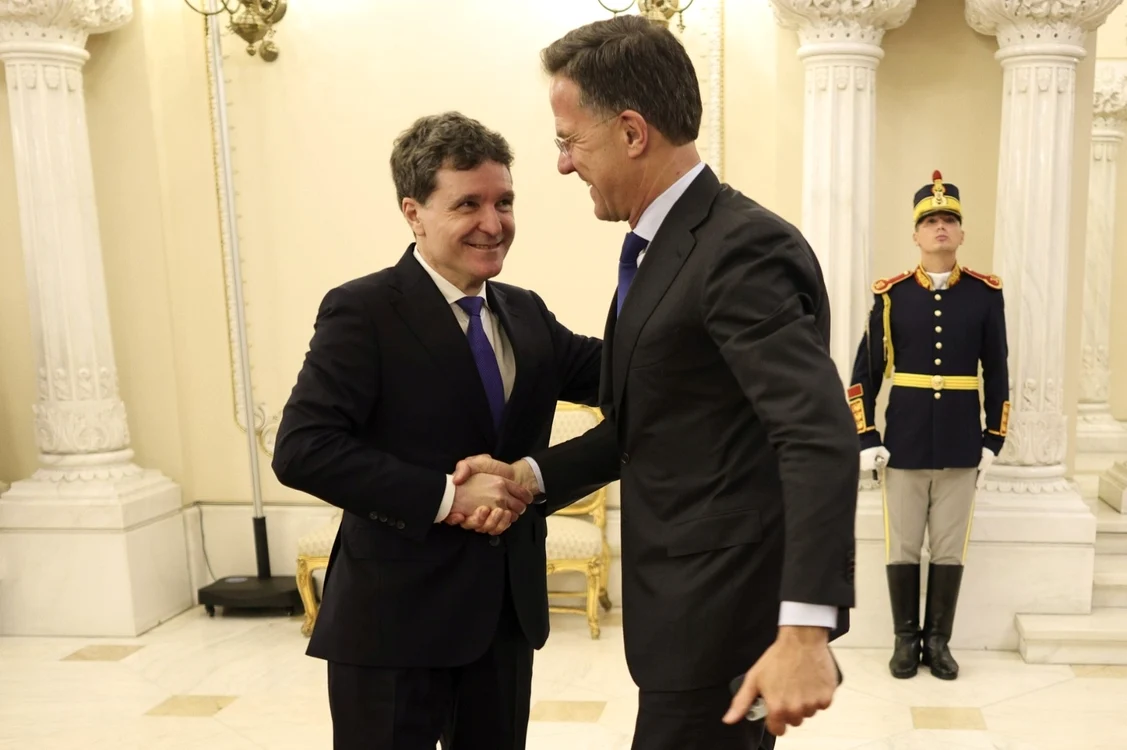 Nicuşor Dan şi Mark Rutte. FOTO: Inquam/Octav Ganea