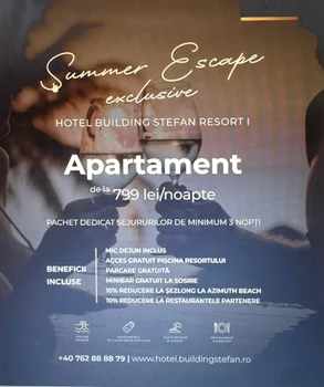 La Hotel Building Ștefan Resort I, prețurile pornesc de la 799 de lei pe noapte - Hotel Building Ștefan Resort I