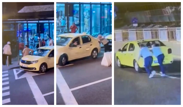 Poliția îl cercetează pe taximetrist FOTO captură video
