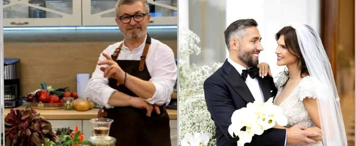 Chef Tănase s-a ocupat de meniul nunții Monicăi Bîrlădeanu / foto: colaj Click!