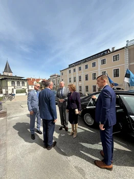 Majestatea Sa Margareta şi Principele Radu la Universitatea din Tartu, în Estonia. FOTO: Daniel Angelescu/Casa Majestăţii Sale