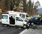 Accident rutier cu patru victime în Căciulata staţiunea Călimăneşti pe DN 7 lângă Vila Cantacuzino - Vâlcea pe Valea Oltului Foto ISU Vâlcea