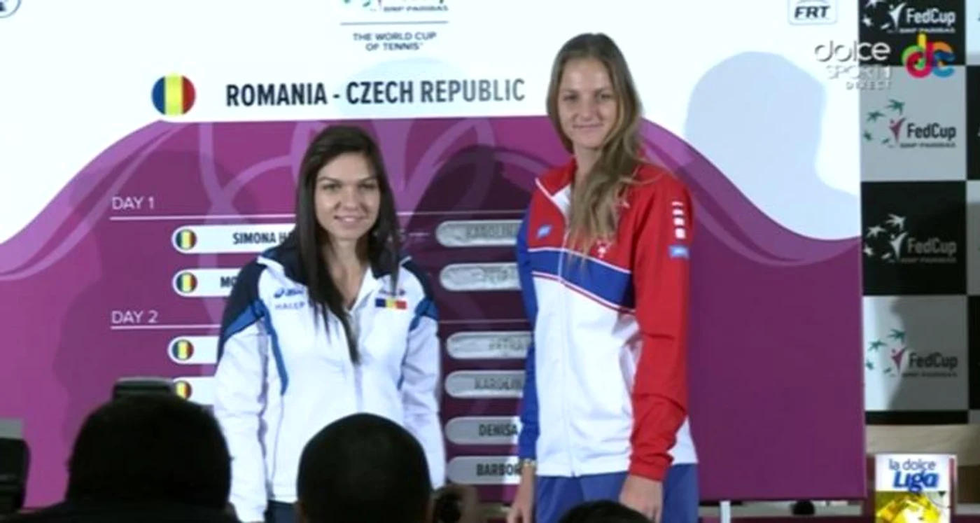Simona Halep şi Karolina Pliskova vor deschide meciul România - Cehia