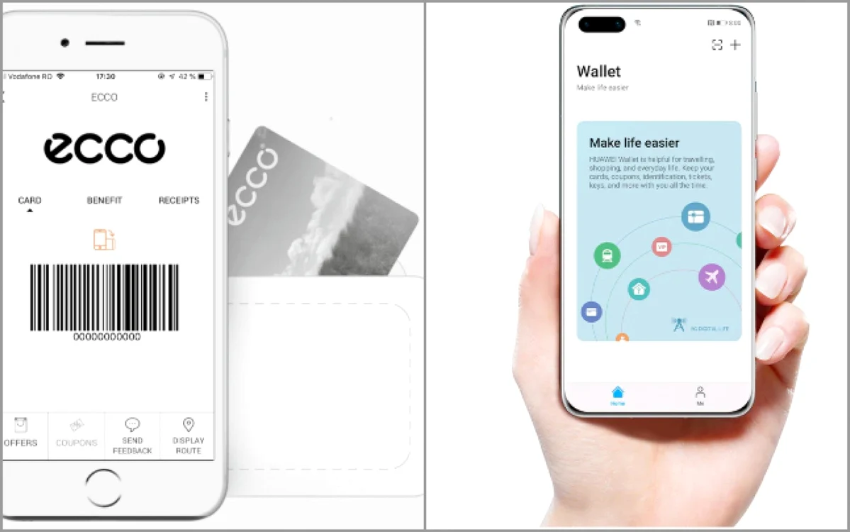 VirtualCards şi Huawei Wallet.