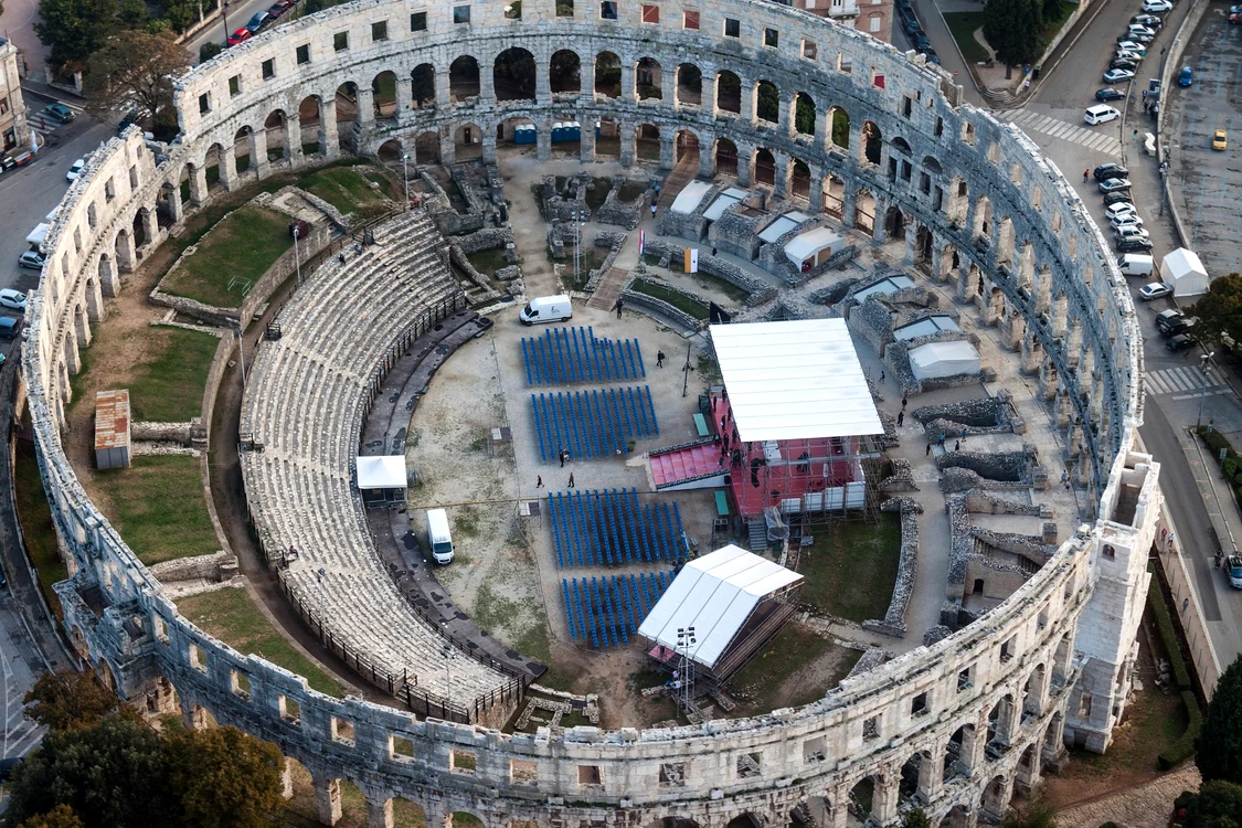 Amfiteatrul cunoscut sub numele de Arena Pula, unul dintre cele mai mari din lume/ foto: Pixabay