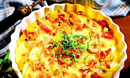 gratin cu gulii si bacon jpeg