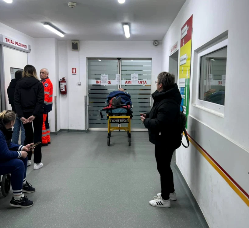 Pacientul de 75 de ani la Spitalul Județean Alba. FOTO: Facebook