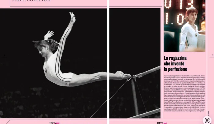 Omagiu pentru Nadia Comăneci, în SportWeek by Gazzetta dello Sport