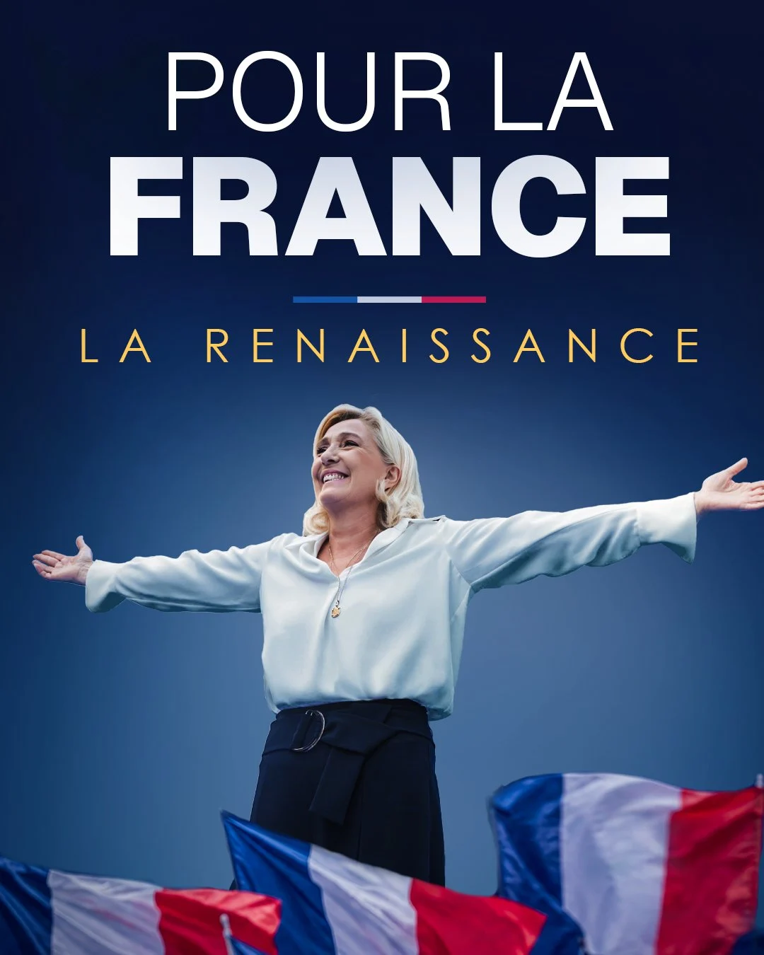 Partidul lui Emmanuel Macron o dă în judecată pe Marine Le Pen pentru sloganul de campanie. „Subminează cine suntem”