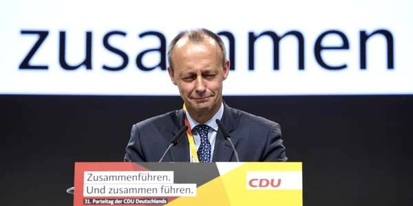 Friedrich Merz vorbind la Congresul CDU de la Hamburg FOTO EPA-EFE