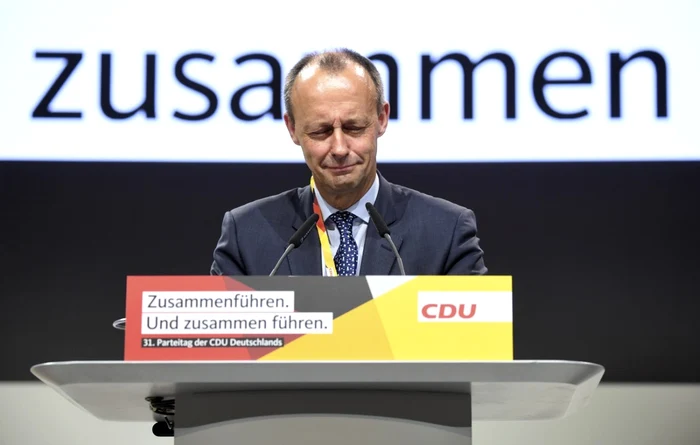 Friedrich Merz vorbind la Congresul CDU de la Hamburg FOTO EPA-EFE