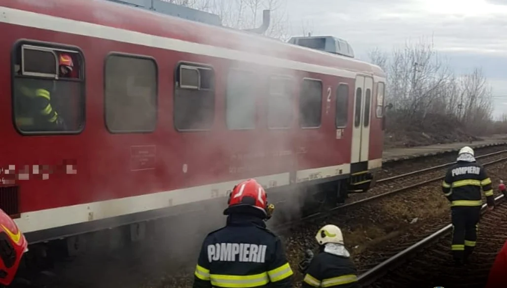 Incendiu tren