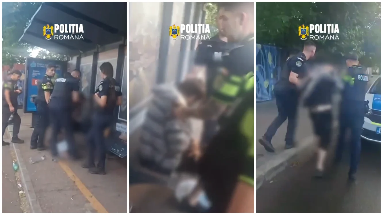 Incidentul a avut loc vineri dimineață. FOTO: captură video Poliția Română