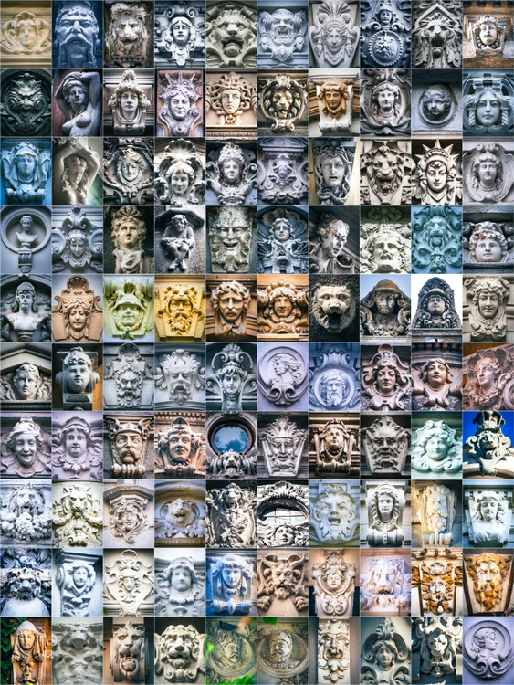 O colecție de 100 de mascaroane, fotografiate de Mihai Barbu. FOTO: Arhivă personală