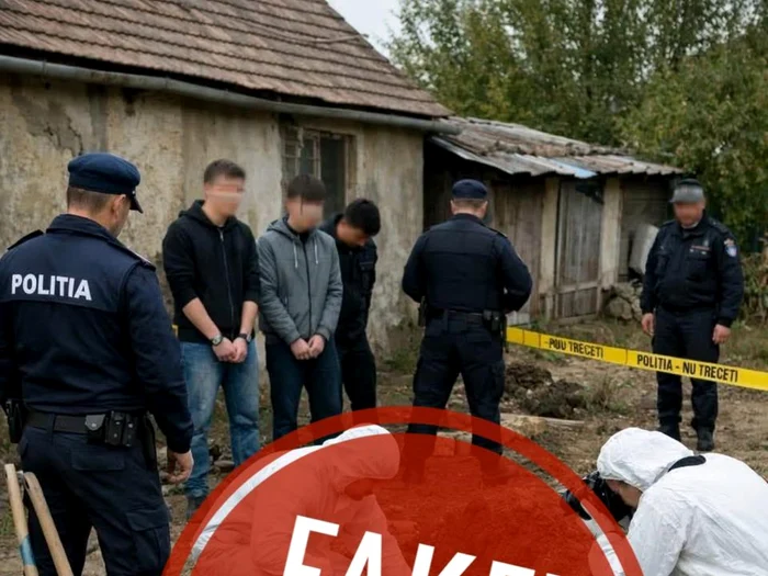 Fotografia deepfake distribuită de Poliția Română/FOTO: Facebook