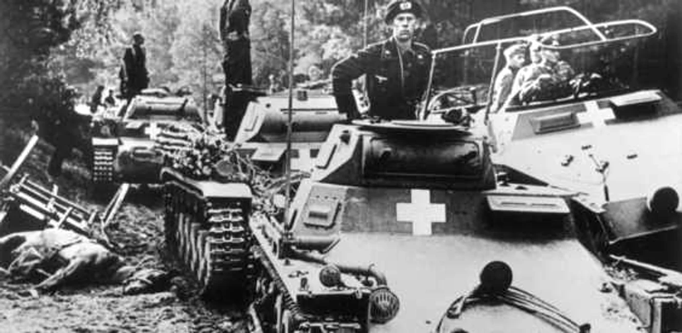 Tancurile germane în apropiere de oraşul Bydgoszcz, în timpul Invaziei Poloniei, în septembrie 1939 