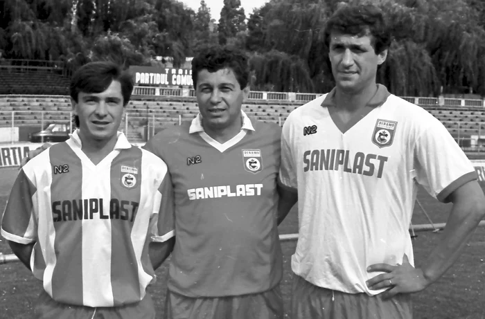 Mircea Lucescu, alături de Mateuț și de Cămătaru, în perioada Dinamo (FOTO: Facebook/ CS Dinamo)