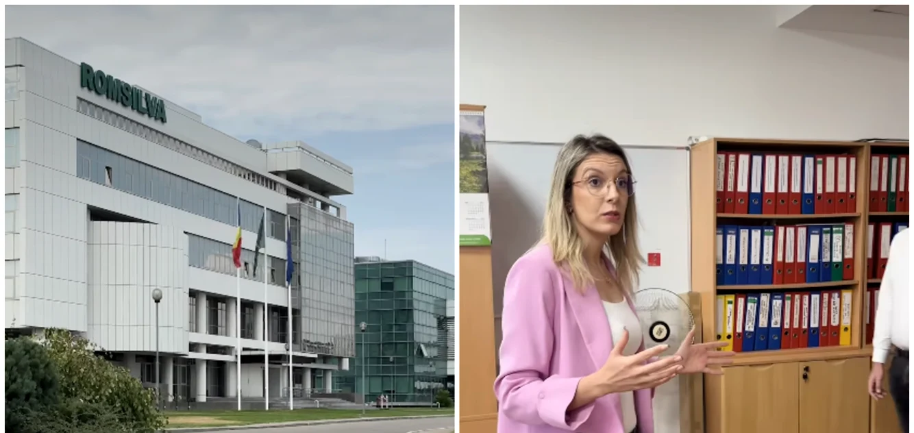 Diana Buzoianu în vizită la sediul Romsilva. FOTO: captură video Facebook