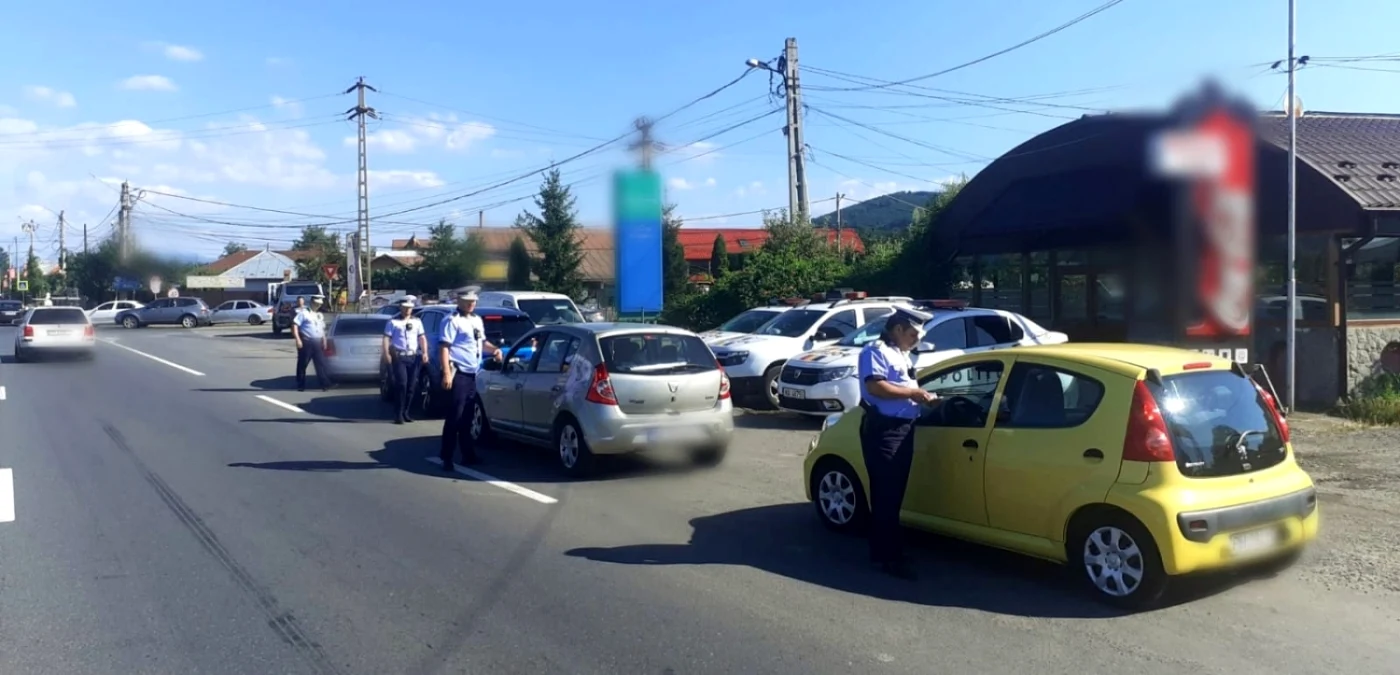 Razie a poliţiei rutiere pe DN1, la Băneşti FOTO IJP Prahova