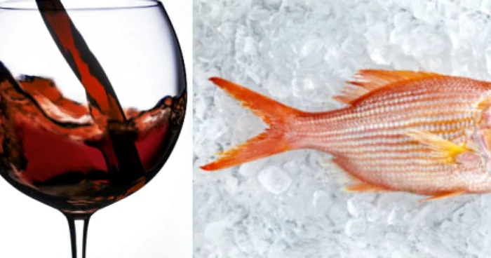 În funcţie de cum este gătit, peştele poate merge la fel de bine şi cu vin alb, dar şi cu vin roşu. FOTO Huffington Post
