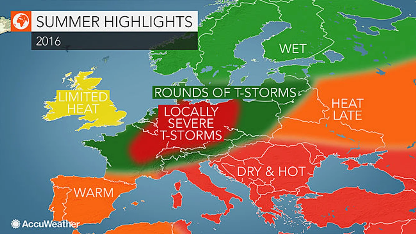 Previziunile meteo pentru vara 2016 în europa