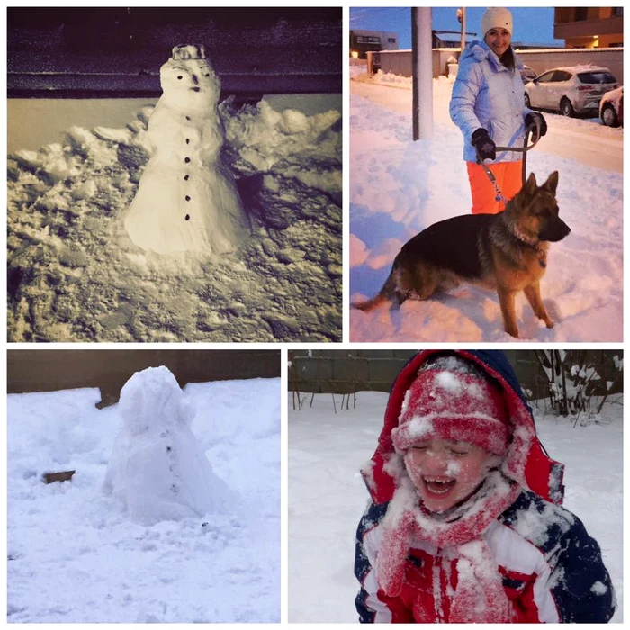 Vedeta tv şi soţul ei s-au jucat în zăpadă