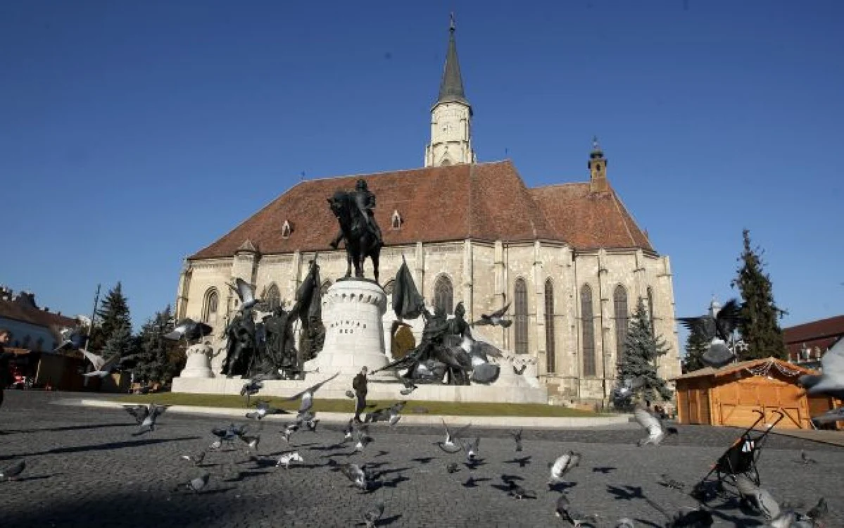 Ăiaţa Unirii din centrul Clujului FOTO: Adevărul