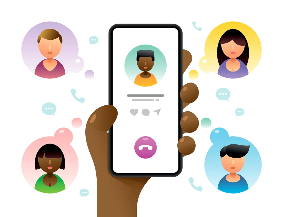 Apel de grup pe smartphone. FOTO Shutterstock