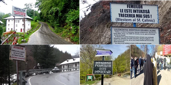 Zona în care Mitropolia Olteniei vrea să ridice un monument pe drumul care duce către Mănăstirea Frăsinei Vâlcea Foto Colaj jpg