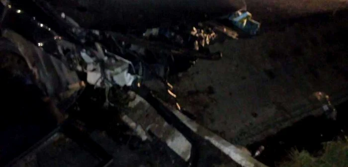 Imagine de la accidentul petrecut la Tâmna FOTO ISU Drobeta