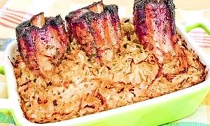 costite de porc cu varza acra la cuptor 580x400 jpeg