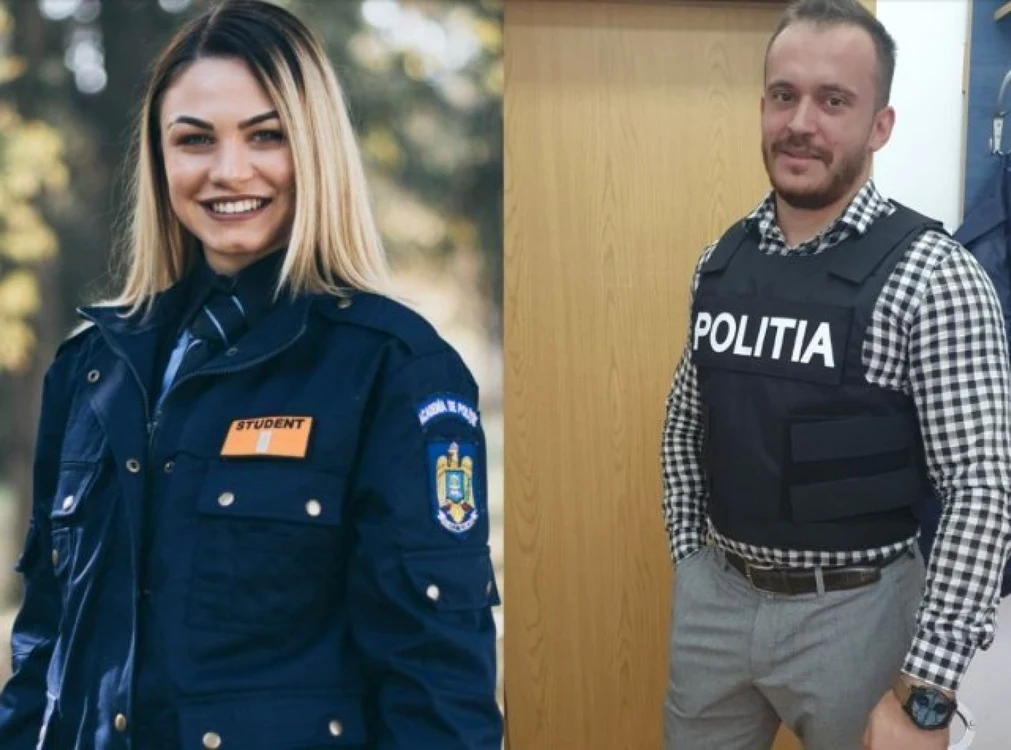Dan şi Raluca, poliţist şi studentă la Academia de Poliţie  FOTO IPJ Iaşi